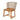 charmydecor teak finish acacia wood patio chair with slatted seat and multi light brown wicker back