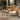 charmydecor teak finish acacia wood patio dining chairs with cream cushions beside outdoor dining table