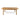 Charmydecor teak finish acacia wood rectangular outdoor dining table front view with slatted top