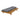 charmydecor teak finish outdoor chaise lounge laid flat with dark gray tri-fold cushion and slatted side platform