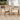 charmydecor teak look outdoor armchairs with woven beige rope backrests and cream cushions on modern patio deck