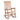 charmydecor teak wood look outdoor rocking chair angled front view