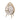 Wicker egg-shaped chair with white cushion on a white background
