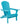 charmydecor turquoise blue solid wood folding Adirondack chair with wide armrests and slatted back