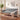 Charmydecor twin convertible sofa bed gray fabric sofa angled view with gold legs