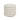 Charmydecor ivory boucle upholstered stool ottoman round storage pouf front view