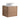 CharmyDecor wall-mounted bathroom vanity front angle showing rounded cabinet corners and oak-look wood grain