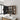 CharmyDecor wall mounted medicine cabinet with an open dark gray door organizer, small round mirror, and stocked glass shelves.