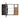 CharmyDecor wall mounted medicine cabinet open front view with two glass shelves, side organizer, and wood-look door.