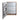 CharmyDecor wall mounted medicine cabinet with an open door and a clear front view of two glass shelves.