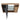 CharmyDecor wall mounted medicine cabinet top-angle view of glass shelves, open mirror door, and small round mirror.