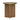 Charmydecor walnut side table front view with sculptural panel base