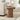 charmydecor walnut side table styled beside sofa with lamp books and cup