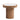 charmydecor walnut side table with round sintered stone top and pedestal base