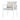 charmydecor white aluminum patio armchair with beige seat cushion and back pillow front view