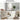 CharmyDecor white makeup vanity room-scene collage showing its wall-mounted design in two styled spaces