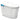 CharmyDecor white smart toilet with bidet on a white background, showing the rounded front and blue side panel