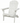 White solid wood folding Adirondack chair with textured wood-grain finish by charmydecor