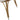 Close-up of a chair with wicker legs on a white background