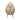 Wicker egg-shaped chair with a white cushion on a white background