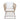 charmydecor wicker outdoor dining chair with white seat and back cushions beige steel frame front view