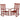 charmydecor wine red wooden rocking chair set of 2 with slatted seat and high back on white background