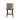 Charmydecor wooden counter stool with back rear view showing solid beech wood frame in dark walnut finish