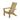 Charmydecor Zuma natural acacia wood Adirondack chair angled view with folding frame and armrests