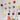 Close-up of colorful mid-century style coat rack mounted on a wall