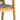 Close-up detail of curved seat structure with dark gray rope on acacia wood frame