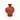 Curved terracotta vase side profile view