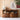 Curved Walnut Sideboard – 63" Modern Buffet Cabinet with Open Shelves & Double Door Storage