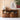 Curved Walnut Sideboard – 63" Modern Buffet Cabinet with Open Shelves & Double Door Storage