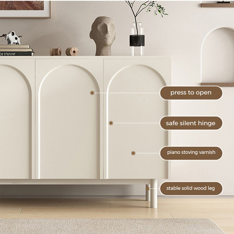 Modern Arch Cream-Colored Sideboard Cabinet - CharmyDecor- CharmyDecor