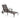 Dimension diagram of bronze cast aluminum reclining patio chaise lounge with wheels - Charmydecor