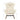 Dimension guide for beige teddy upholstered glider chair
