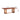 Dimensioned view 47 x 23.6 x 15.7 inch walnut coffee table with rattan legs