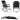 Dimensions of black folding outdoor rocking chair with mesh seat - Charmydecor