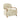 Enchante 28.5" Sheepskin Accent Chair – New Zealand Sheepskin with Oak Arms, Cream Beige
