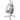 Hanging egg chair with gray cushions on a white background