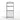 Front view of empty wine rack bar table against white background