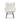 Front view of modern teddy rocking chair with high back and thick cushions