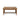 Front view of slatted acacia wood patio coffee table against white background