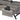 Close-up view of the drawer glide mechanism on the gray coffee table
