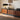 Low Profile Tambour Door TV Stand, Brown & Black Boxwood Media Console for TVs Up to 85"