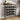 Lower wine storage rack with filled wine bottles in black lattice design