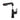 Matte black pull down single hole bathroom faucet front view