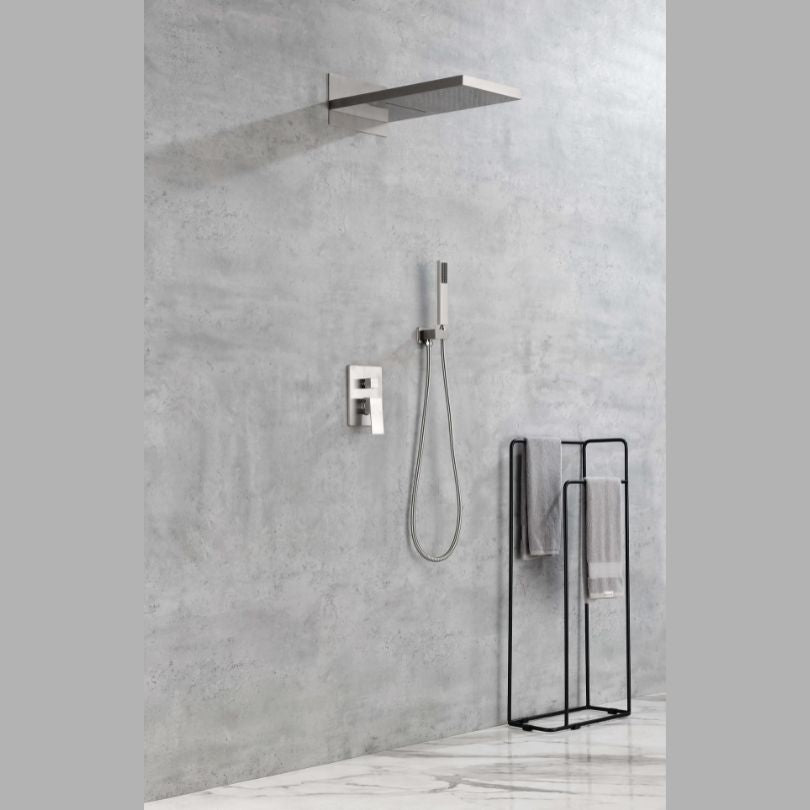 Brushed Gold Round Rainfall Shower System- CharmyDecor