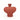 Modern sculptural terracotta ceramic vase front-centered view