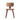 Modern walnut wood side chair with minimalist silhouette – front view